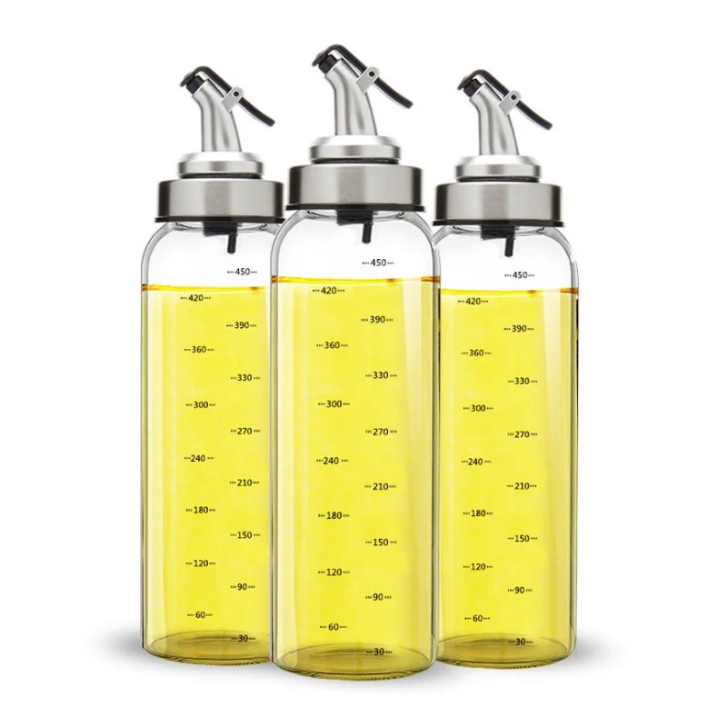 Kitchen Olive Oil Dispenser Cooking Oil Sprayer Glass Vinegar Cruet 6oz 10oz 17oz Olive bottle Vinegar Dispenser Oil Container