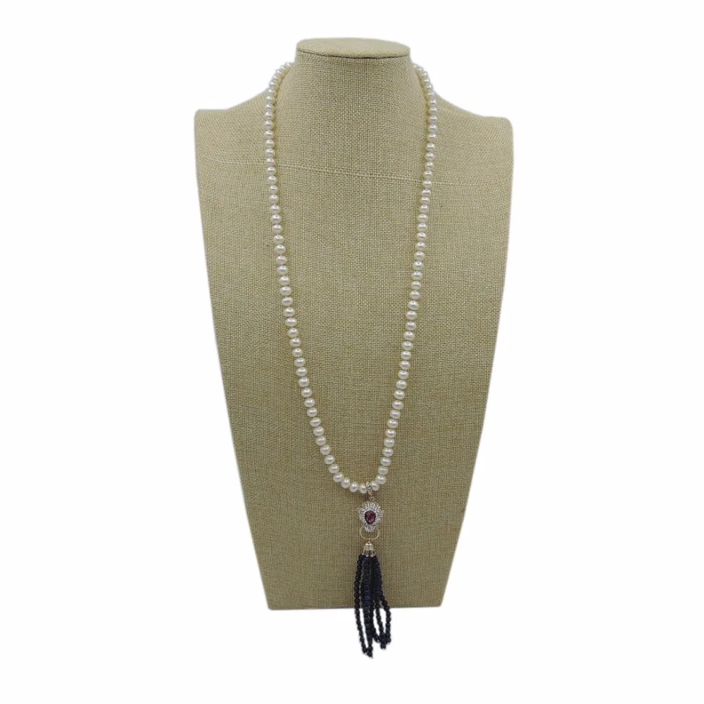 100% NATURE FRESHWATER PEARL LONG   NECKLACE