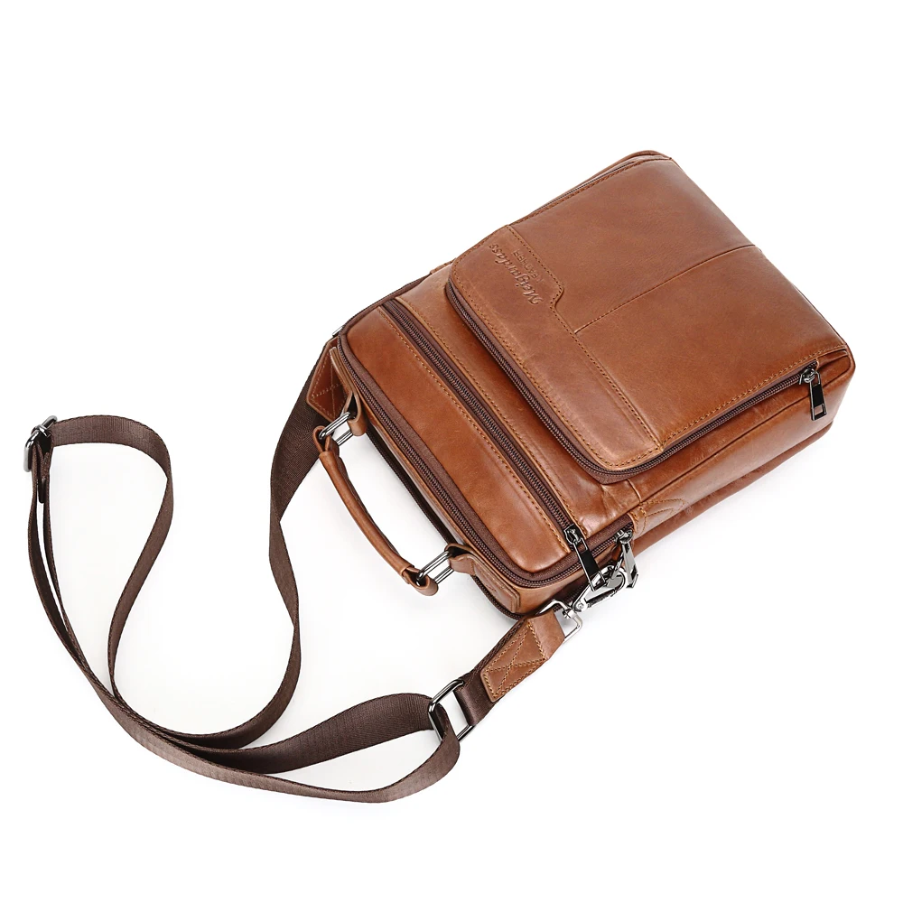 MEIGARDASS Genuine Leather Messenger Bag Men Shoulder Bag Travel Crossbody Bags for men business iPad Handbags Male Totes Purse