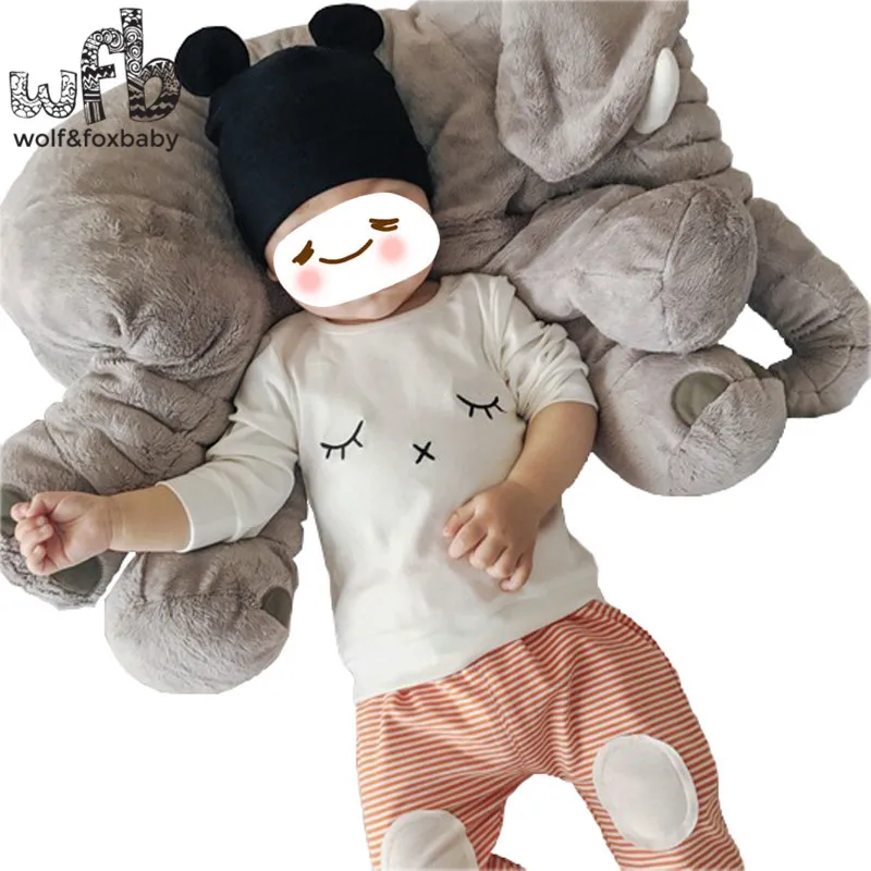 

Retail 0-2 years set long sleeves T-shirt + pants child children spring fall autumn printed smile