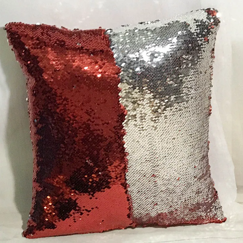 Mermaid Cushion cover Reversible pillow case coussin decoration cojines kussenhoes almofada decorativa DIY Sequin pillow cover