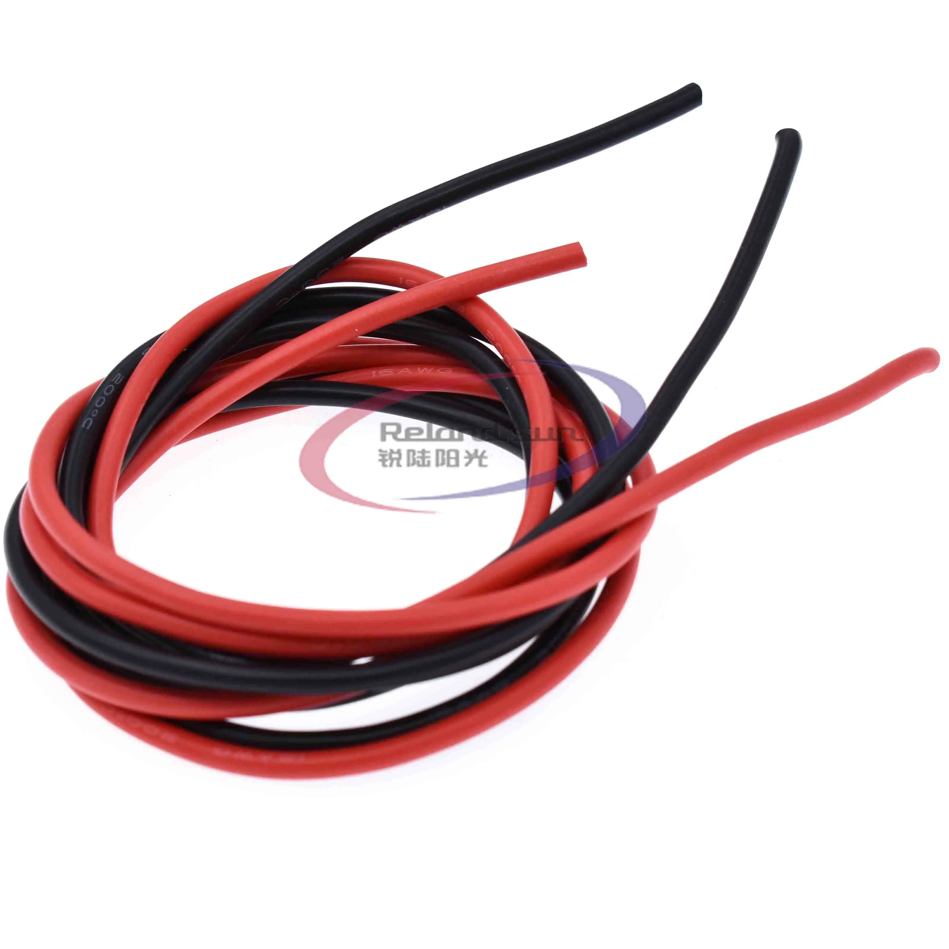 1set 16 AWG Gauge Wire Flexible Silicone Stranded Copper Cables For RC Black 1M + Red 1M = 2M