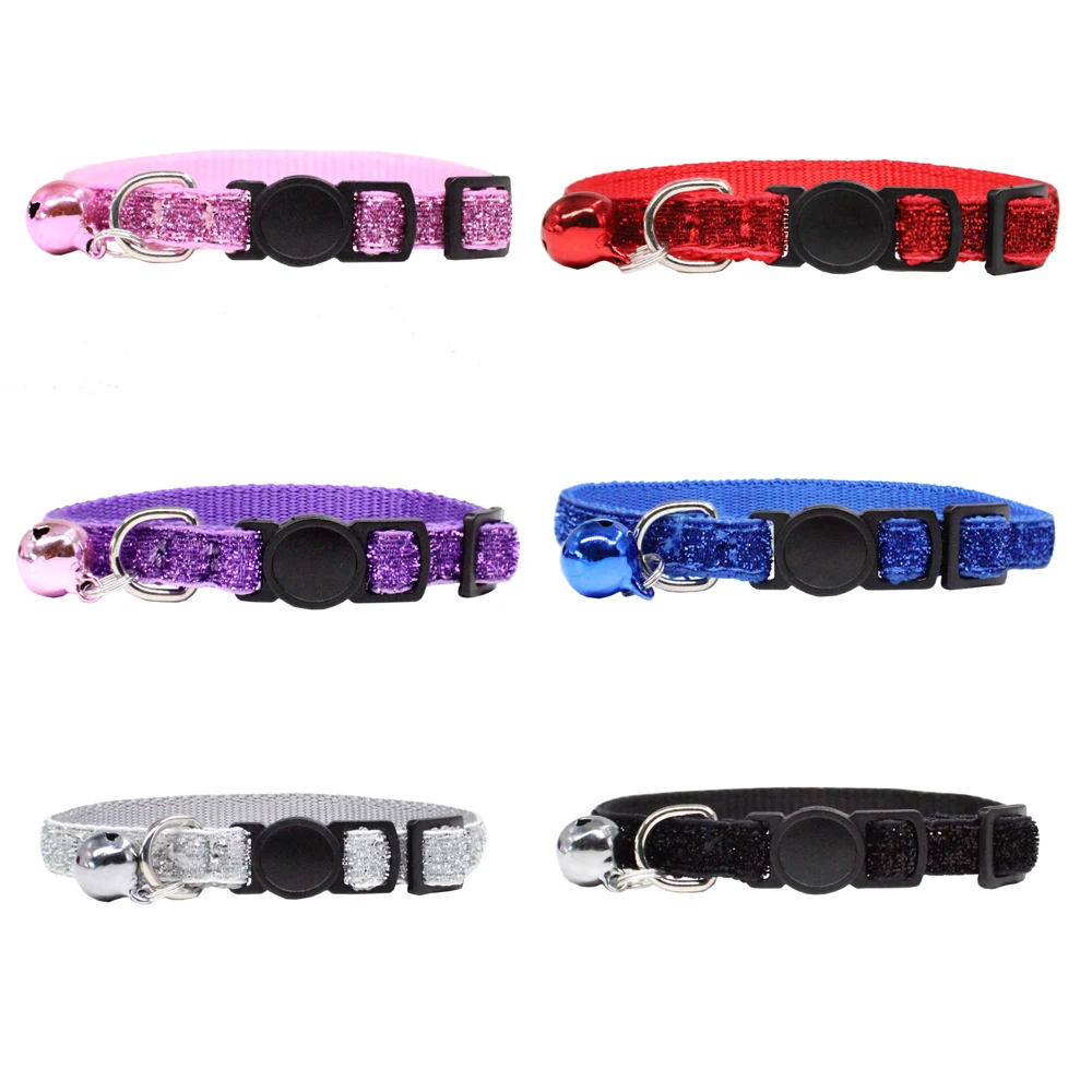 Nylon Cat Collar Personalized Pet Collars With Name ID Tag With Bell Adjustable Buckle Dog Collar Puppy Supplies Small Chihuahua