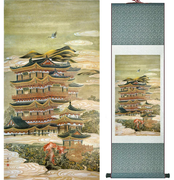 

Chinese scroll painting landscape art painting home decoration painting Ink wash paintingPrinted painting