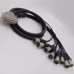 High quality 8 Channel DB25-XLR Male Snake Cable with Gold connectors 5ft