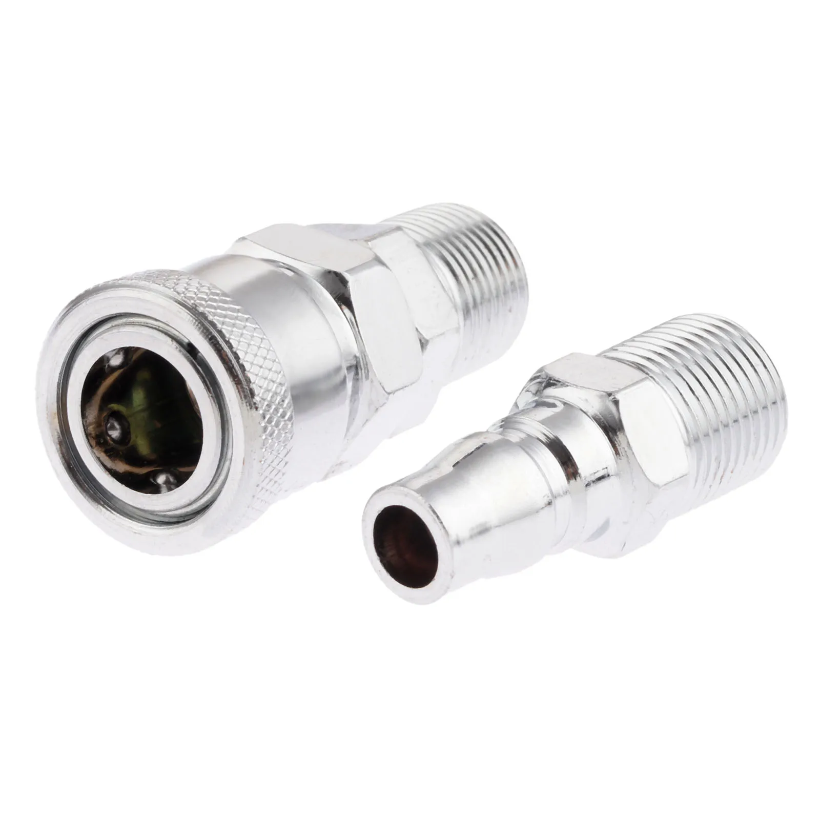 

2Pcs Iron Pneumatic Parts Air Line Hose Compressor Connector Quick Release 3/8" BSP Male Thread Coupler Fitting SM30 PM30