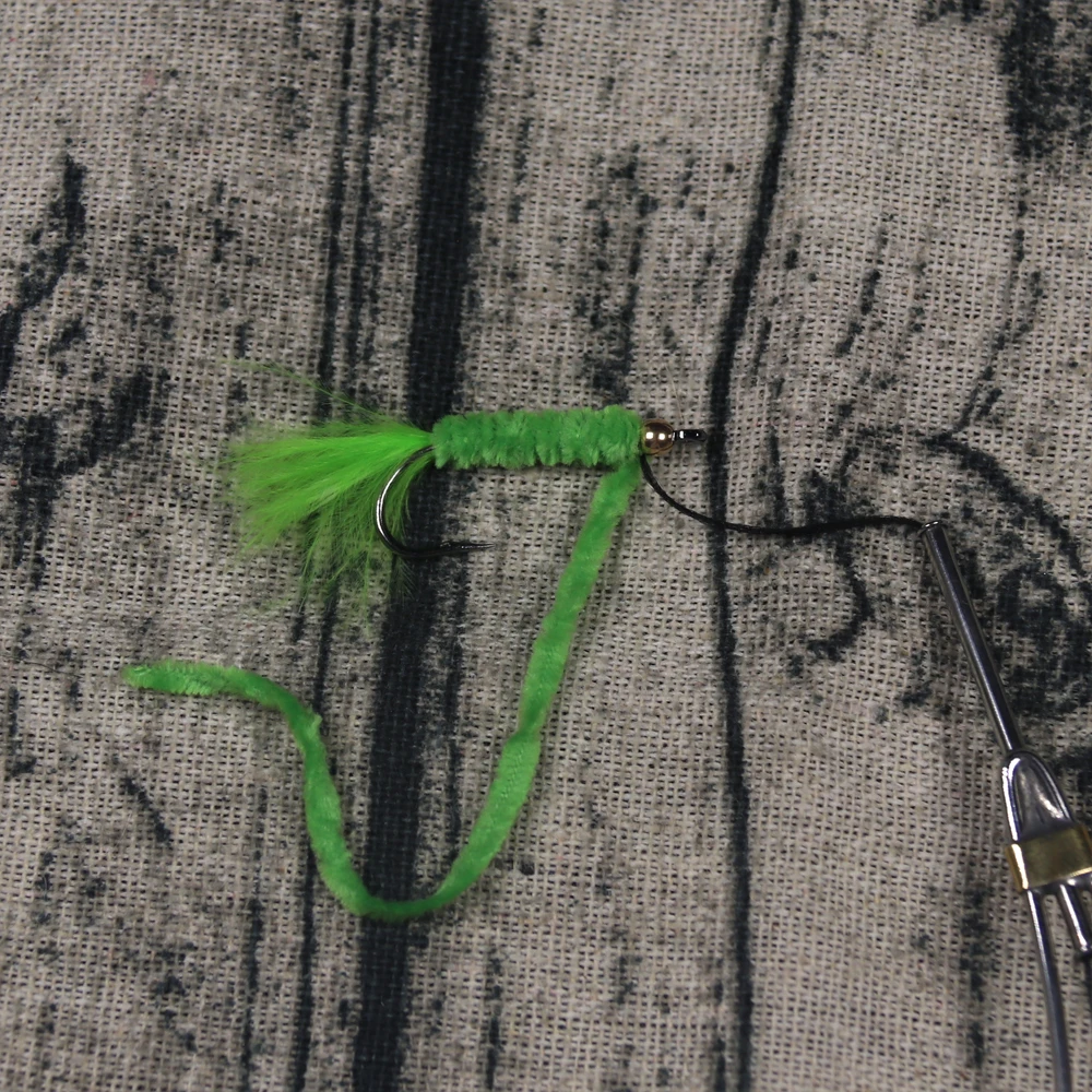 Bimoo Size M 5m/bag Fly Tying Material Chenille Wooly Bugger Tying Chenille White Green Orange Black Purple Color