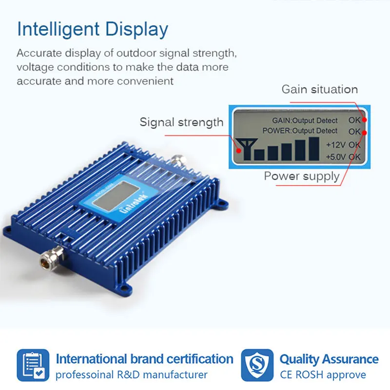 Lintratek Cellular Amplifier GSM 2g 3g 4g Signal Booster 900 2100 1800 MHZ LTE WCDMA DCS 4G Repeater Internet Voice Call AGC