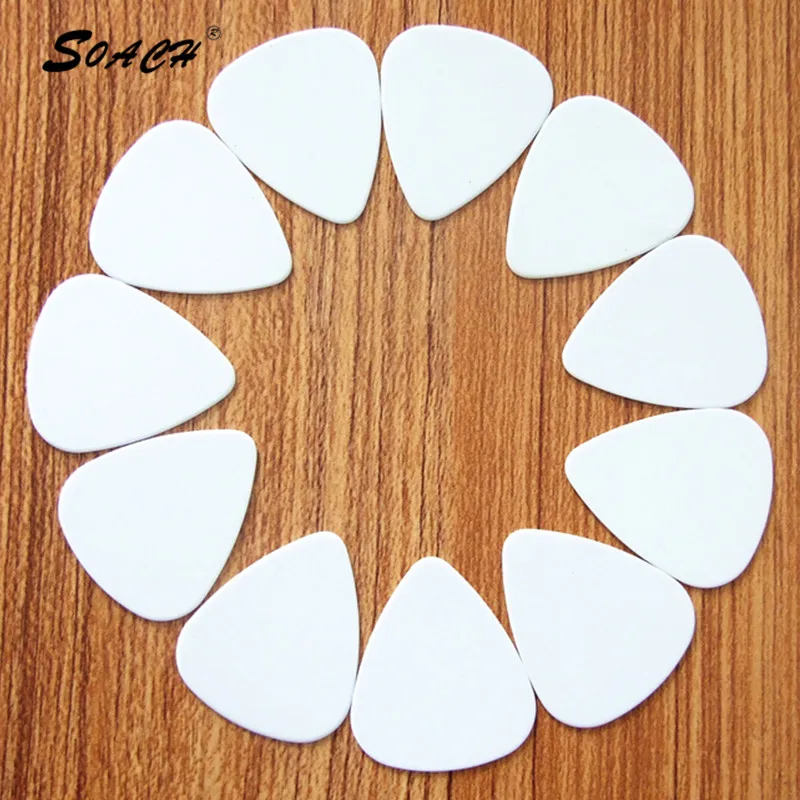 custom made 100pcs Guitar Picks Custom Guitar plectrum  Accessories guitar picks custom logo 0.46 0.71 1.00mm white guitar pick