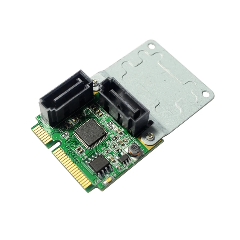 High Quality Mini PCI-Express to SATA 3.0 Support 6Gb/s 2x Internal Port RAID Controller Card