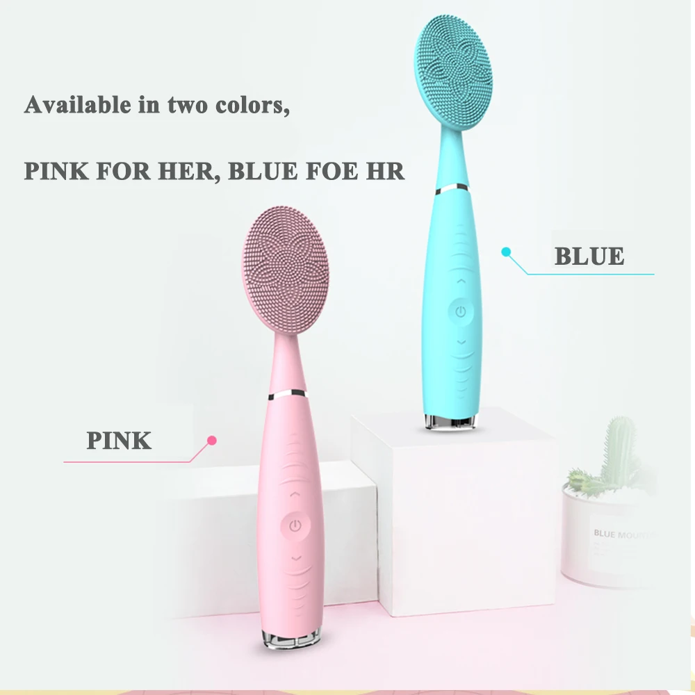 New Electric Facial Cleansing Brush Skin Pore Anti Aging Wrinkle Silicone Brush For Removing Skin's Blackheads Cosmetic Remove