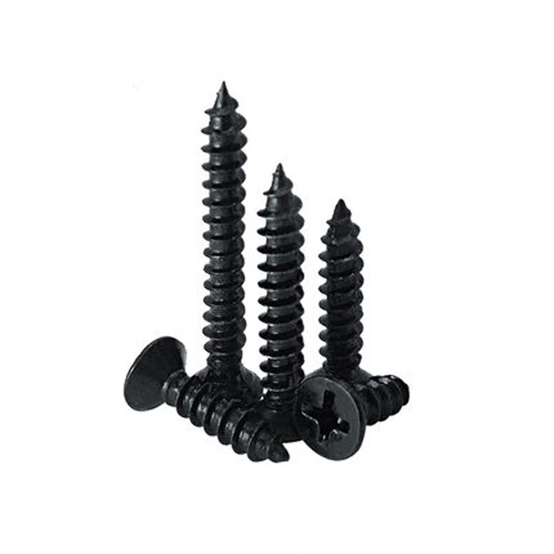 

30pcs M2.6 Black zinc GB846 Countersunk head self-tapping screws flat heads Electronic precision 5mm-12mm Length