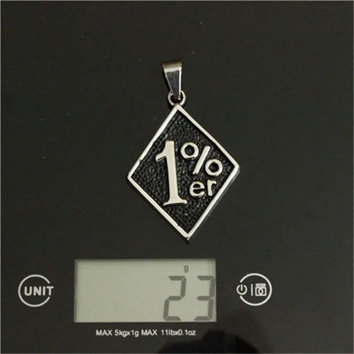 1pc Newest Biker Golden Silver Color 1% Pendant 316L Stainless Steel Polishing Hot Pendant