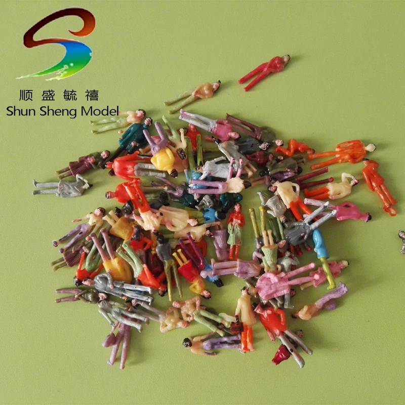 

500pcs HO scale model train building people Painted Model Train Passenger People Figures