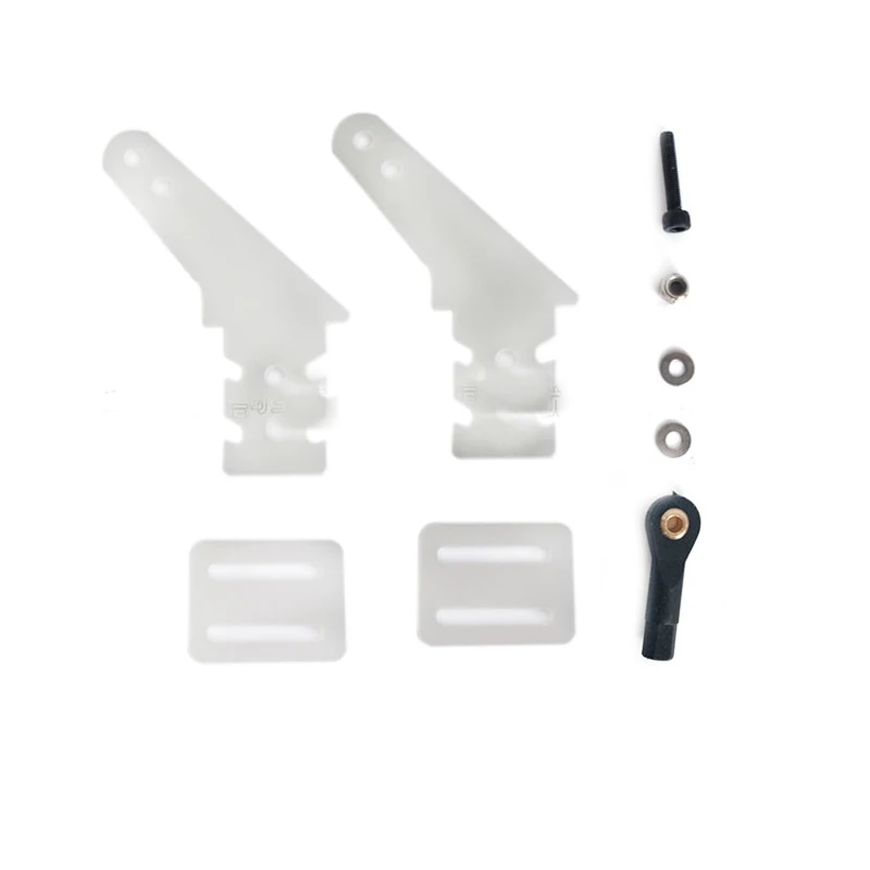 4PCS Glass Fiber Vertical Servo Rudder Rocker Arm Horn + Ball End Head Connecting Rod Set For 26-50CC Oil-powed  RC Airplane