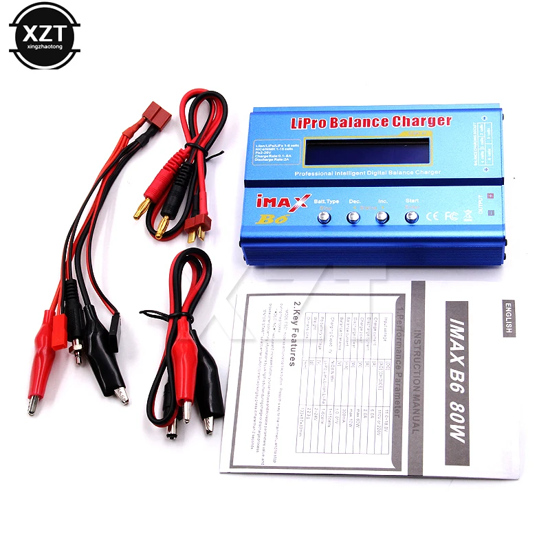 IMAX B6 80W Battery Charger Lipo NiMh Li-ion Ni-Cd Digital Lipro Balance Charger Discharger + AC Power 12V 5A Adapter For Rc Car