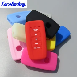 Cocolockey Silicone Car Cover Case Key Holder for ACURA ILX TLX RLX RDX MDX TSX 2015 2016 2017 5 Buttons Engine HOLD Keyless