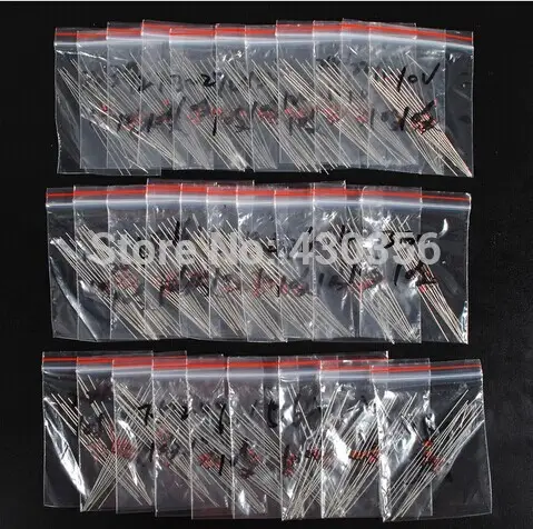 (2V4 to 8V2) 140 Pcs 14 Values*10pcs 1/2W 0.5W Zener Diode Assorted kit Assortment Set New