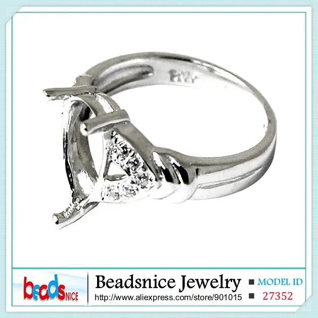 Beadsnice ID27352 Diy 925 sterling silver rings wholesale top quality Semi Mount ring settings without stones for designer