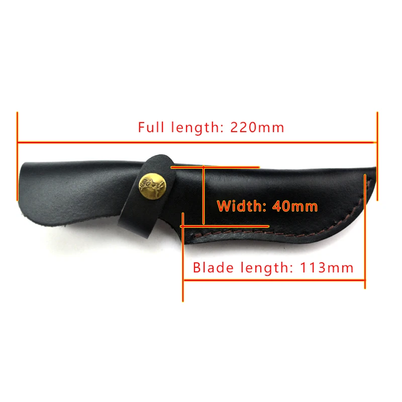 Black Scabbard Knife Set Leather Universal Custom Leather Case Small Straight Knife Leather Sheath Outdoor Camping Pocket Tool