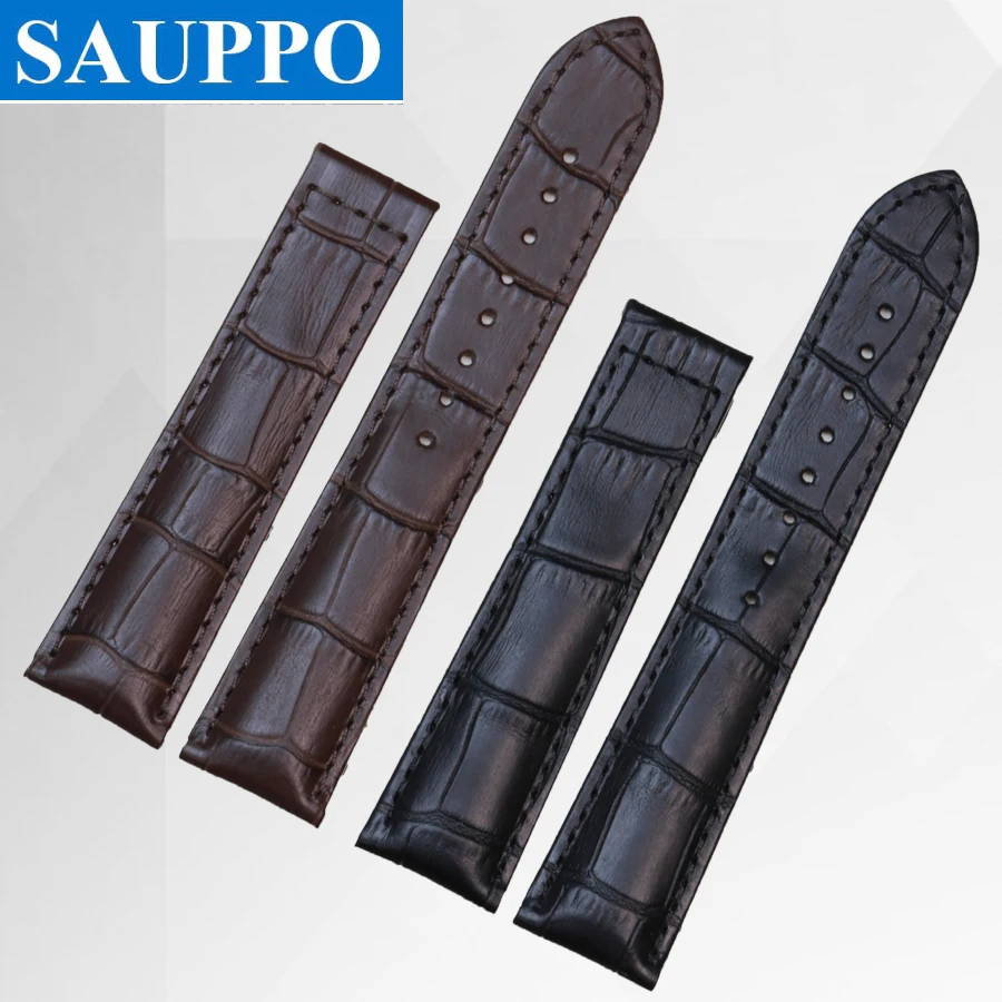 SAUPPO suitable for Rado Black Brown Calf Skin Leather Watch Accessories MEN WOMEN Watch Belt without Buckle