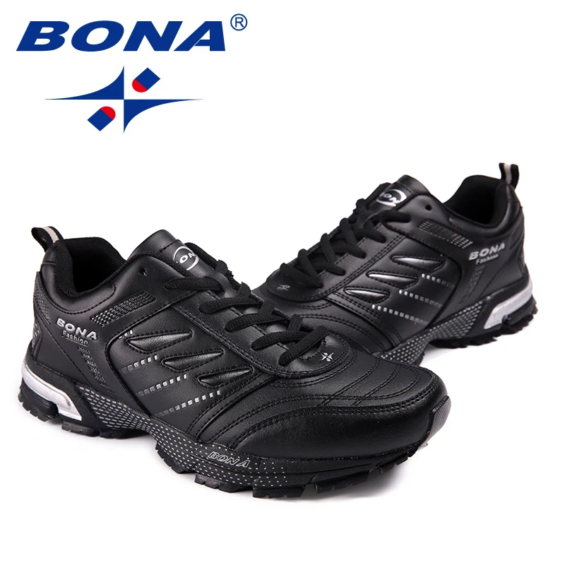 BONA New Arrival Classics Style Men Running Shoes Action Leather Men Athletic Shoes Outdoor Jogging Sneakers