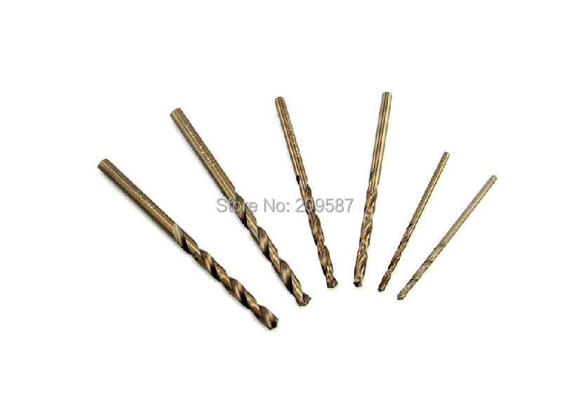 5Pcs 1มม.0.039 "HSS-Co M35ตรงเจาะเกลียว Twist เจาะสแตนเลส