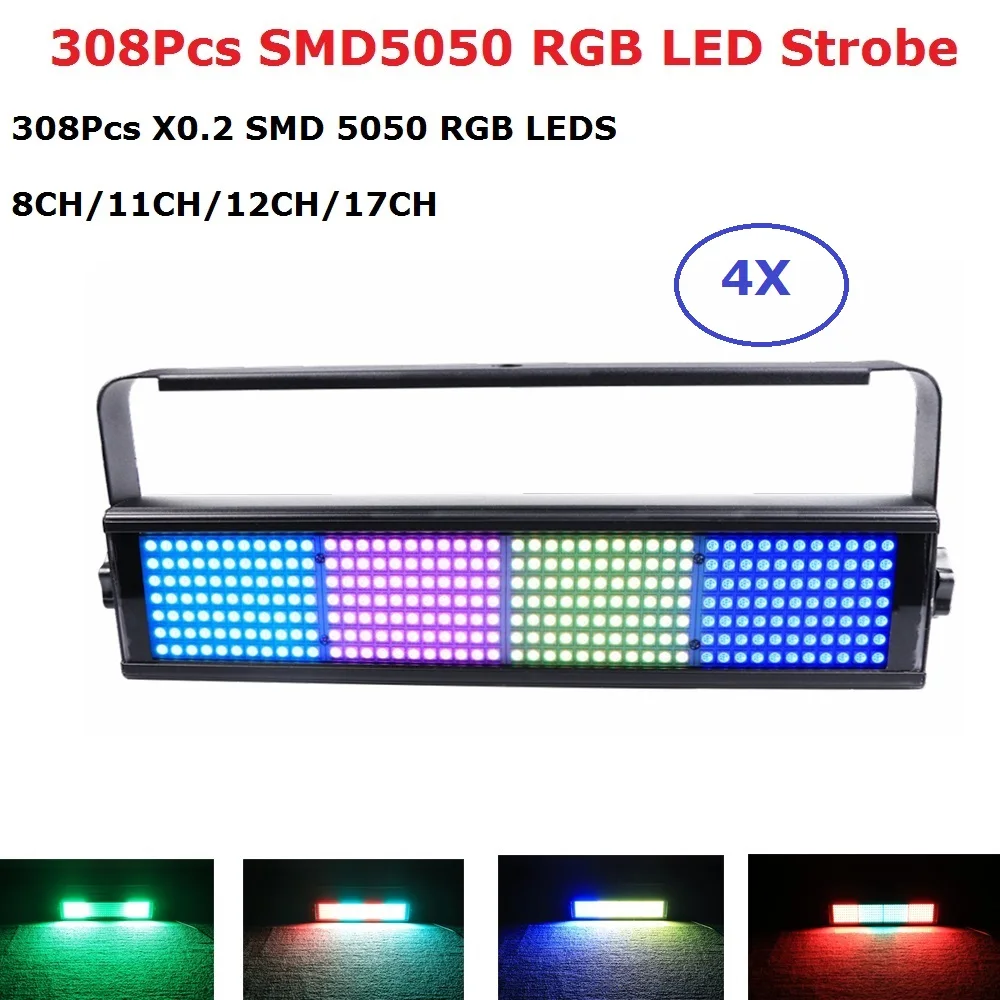 Light Music Running Horse Wall Wash Light 308X0.2W RGB LED Flashlight DMX512 Stage Strobe Light Dj Wash Effect Light Party luces