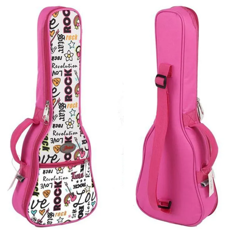 

21"23 24"26 inches concert soprano tenor ukulele acoustic guitar bag case package Lanikai Luna Mahalo Lanikai Ukes gig soft pink