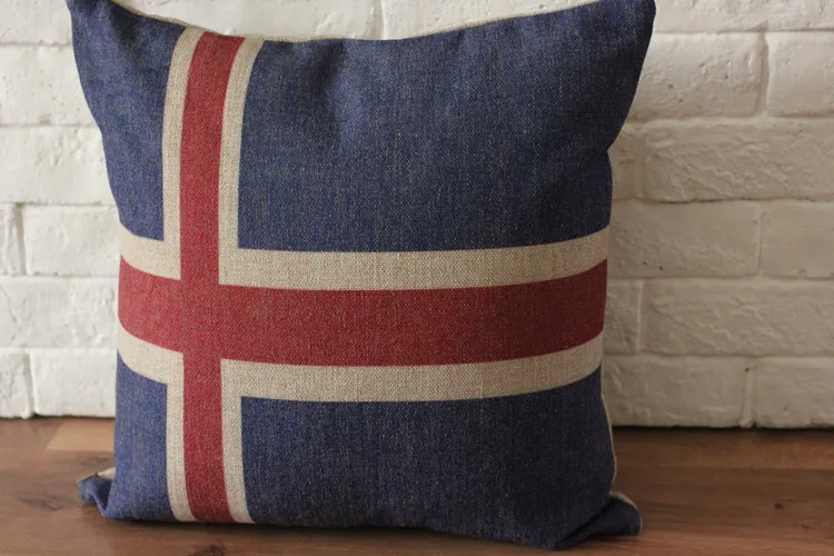 Flag pillow cover, Iceland national flag Red Cross throw pillow case pillowcase wholesale