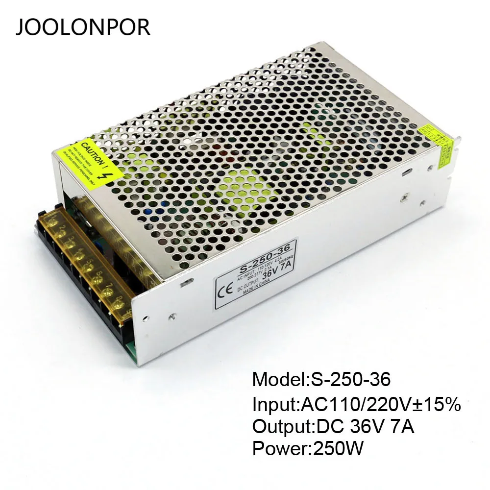 Switching Power Supply Ac 110V 220V to Dc 36V 40V 42V 5A 6A 7A 200W 250W 300W Motor Voltage Regulation Driver Power Supply