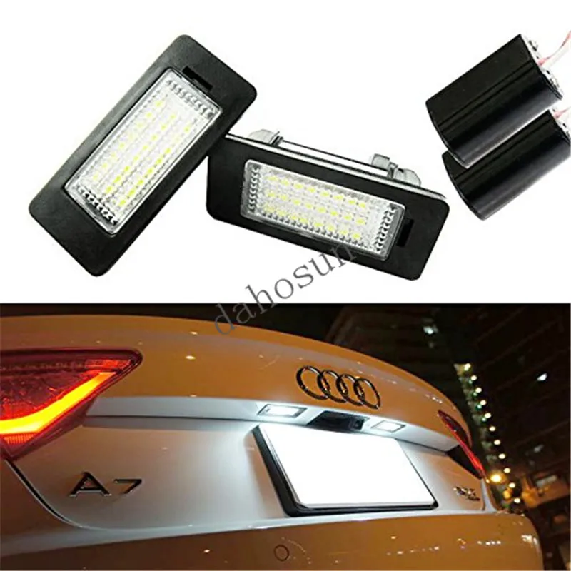 

Led License Lamp for for Audi A4 S4 A5 S5 Q5 TT RS Passat OEM Replacement Car Rear Number Plate light fit traffic rule