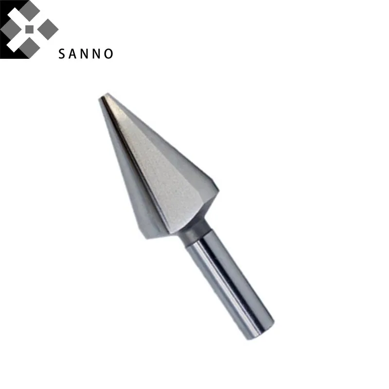 High Precision Straight Shank HSS Countersink Bit 3 Flutes 30 Angle YG Alloy Chamfer Cutter D16.5 - D31.5mm