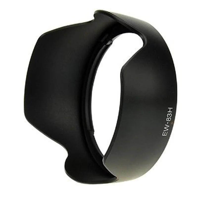 เลนส์กล้องถ่ายรูป EW-83H 77มม. ฮูดเลนส์กล้องถ่ายรูปสำหรับ Canon LEN Hood EOS EF 24-105มม. f/ 4L เป็นตัวกรองสีดำ USM