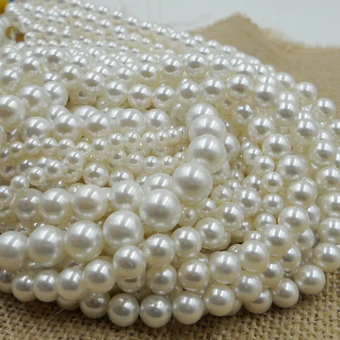 4MM Round Ivory white Imitation Pearl Bead For Fashion Bracelets& Necklaces Making Accessories 1000pcs/pack