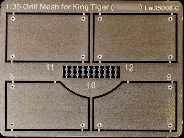 1/35 Grill Mesh for Tamiya King Tiger & Jagdtiger 1 Set Military Models Accessory