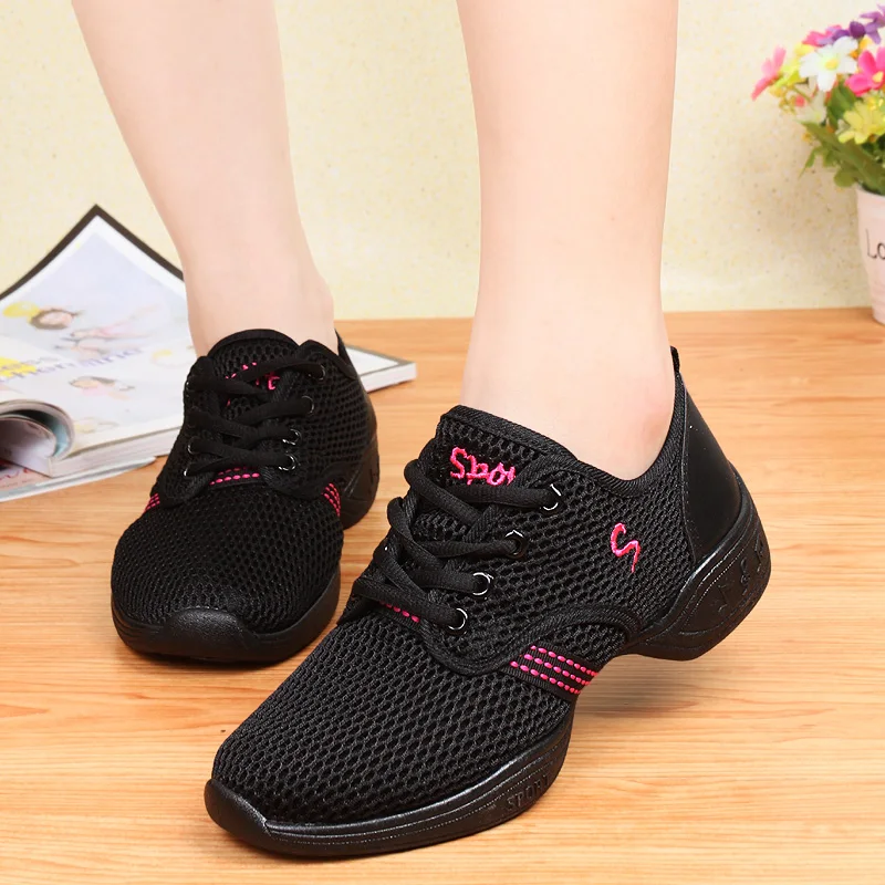 2021 Sports Feature Soft Outsole Breath Dance Shoes Sneakers For Woman Practice Shoes Modern Dance Jazz Spring sneaker free gift