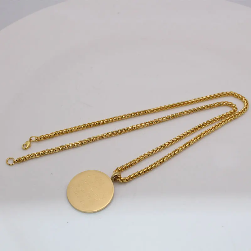 muslim Al-IKHlAS stainless steel pendant Necklace  islam muslim jewelry