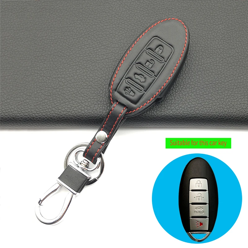 Leather Car Remote Key Case Cover For Nissan Qashqai J11 X-Trail T31 T32 Vampira Pathfinder Murano Teana Juke Accessories Shell