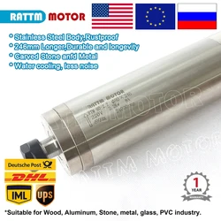 CNC Water Cooled spindle Motor for metal 2.2kw 220V ER20 waterproof 80x246mm 400Hz Runout off less than 0.01mm