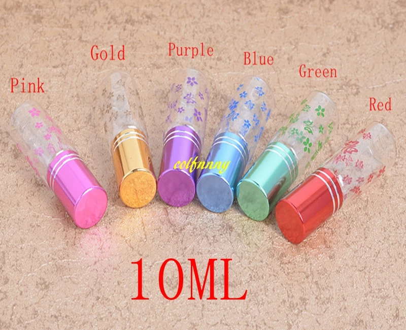 

200pc/lot Fast shipping 10ML Butterfly Printing Glass Essential Oil Roller Bottles 10CC Roll on Perfume Bottle