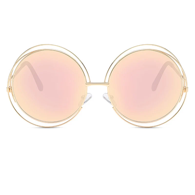 ALOZ MICC Brand Oversize Round Sunglasses Women Fashion High Quality Alloy Hollow Frame Sun Glasses UV400 Lady Eyeglasses Q172