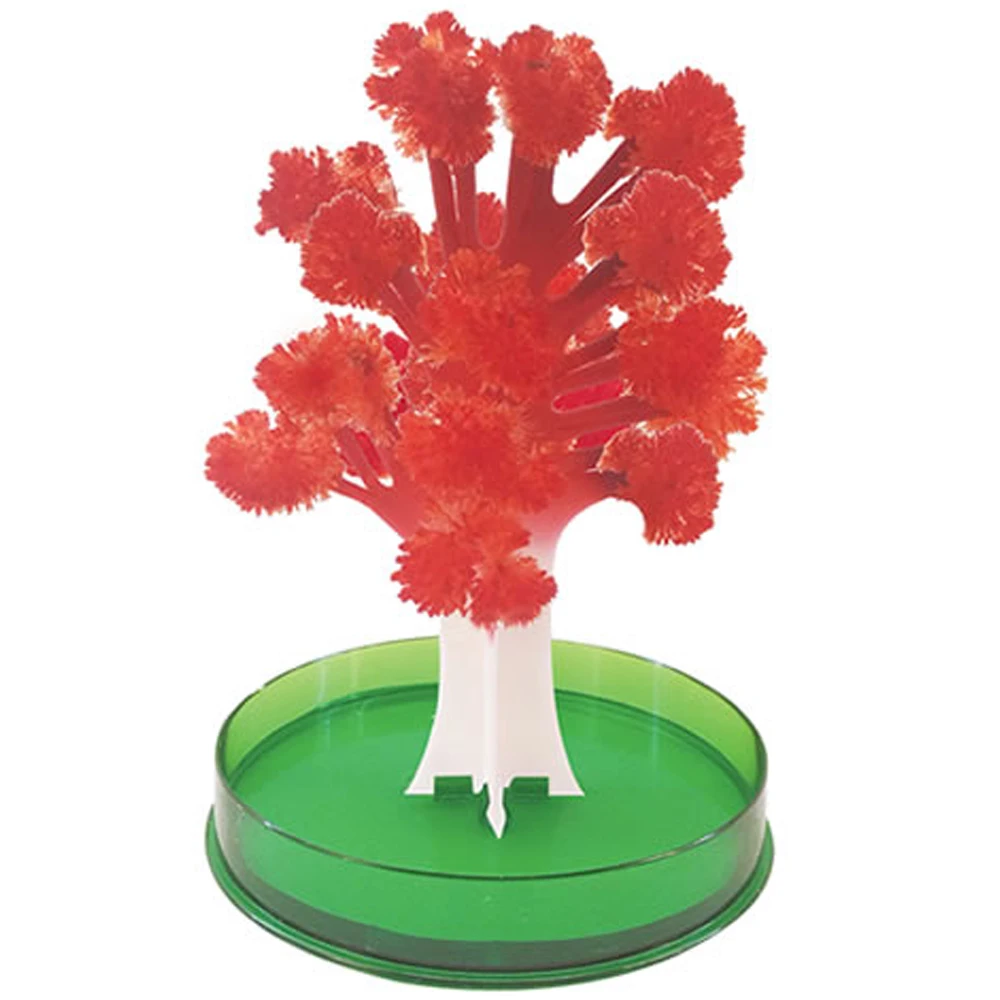 

2019 120mm H Visual Red Magic Growing Paper Maple Crystals Tree Mystic Coral Trees Sweet Viburnum Kids Toys For Children Christ