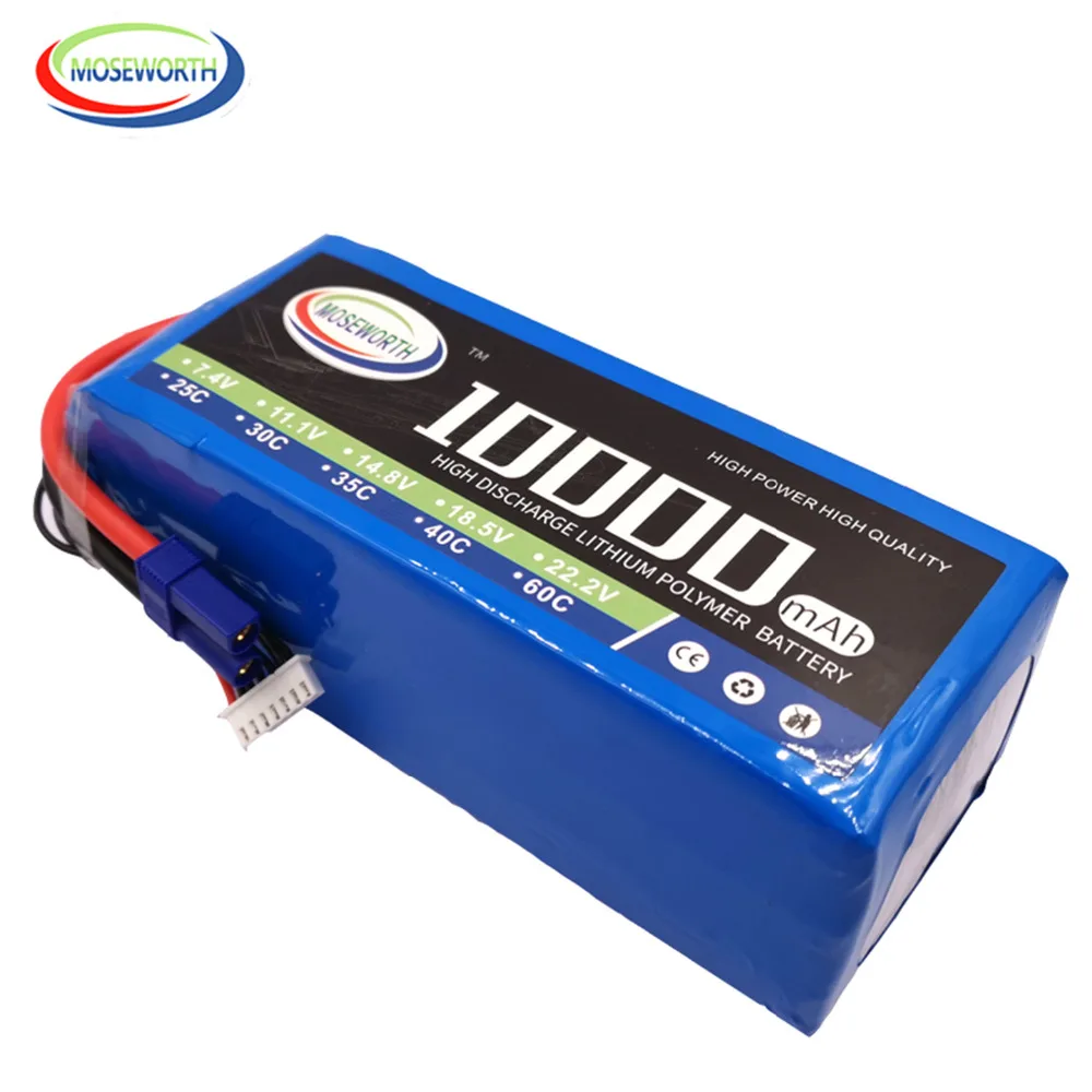 Rechargeable LiPo Battery 6S 22.2v 10000 12000 16000 22000mAh 25C For RC Aircraft Ducted Airplane UAV Drone XT90 AS90 AS150