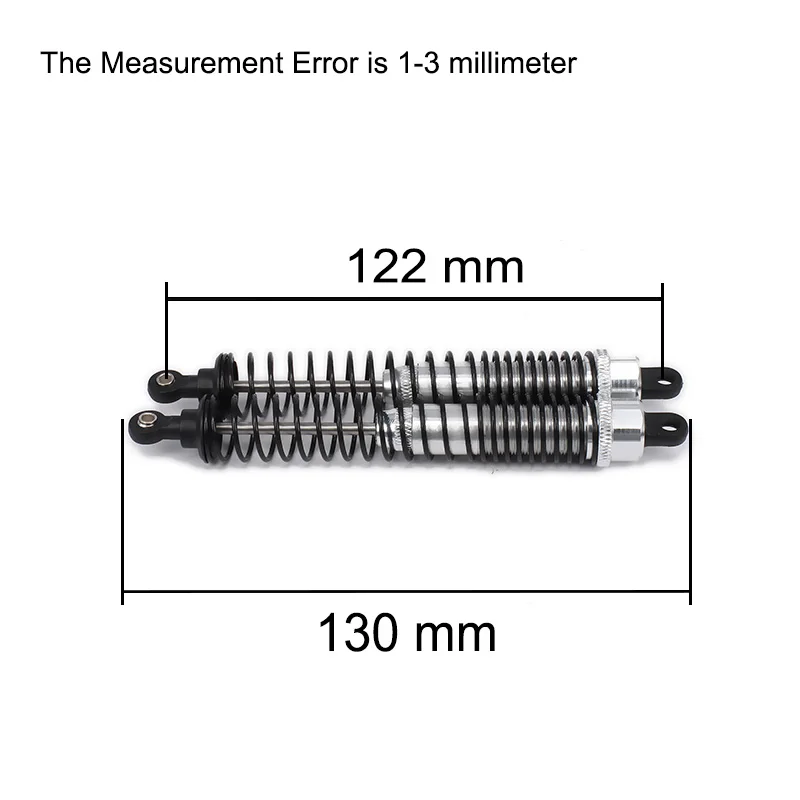 2PCS Alloy Oil Adjustable Type 130mm Long Shock Absorber damper for rc car 1/10 Crawler Truck Hop-up parts Hsp hpi Toy