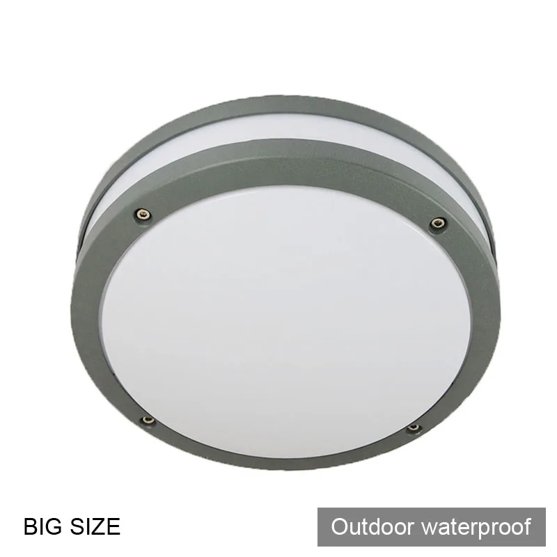 2X big round modern LED ceiling light lamp outdoor waterproof bathroom terrace balcony wall modern LED ceiling light fixture