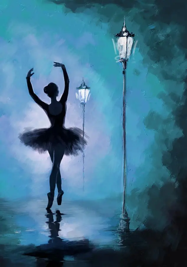 

Professional Artist Hand-painted High Quality Modern Abstract Ballet Dancer Oil Painting On Canvas Ballet Canvas Painting