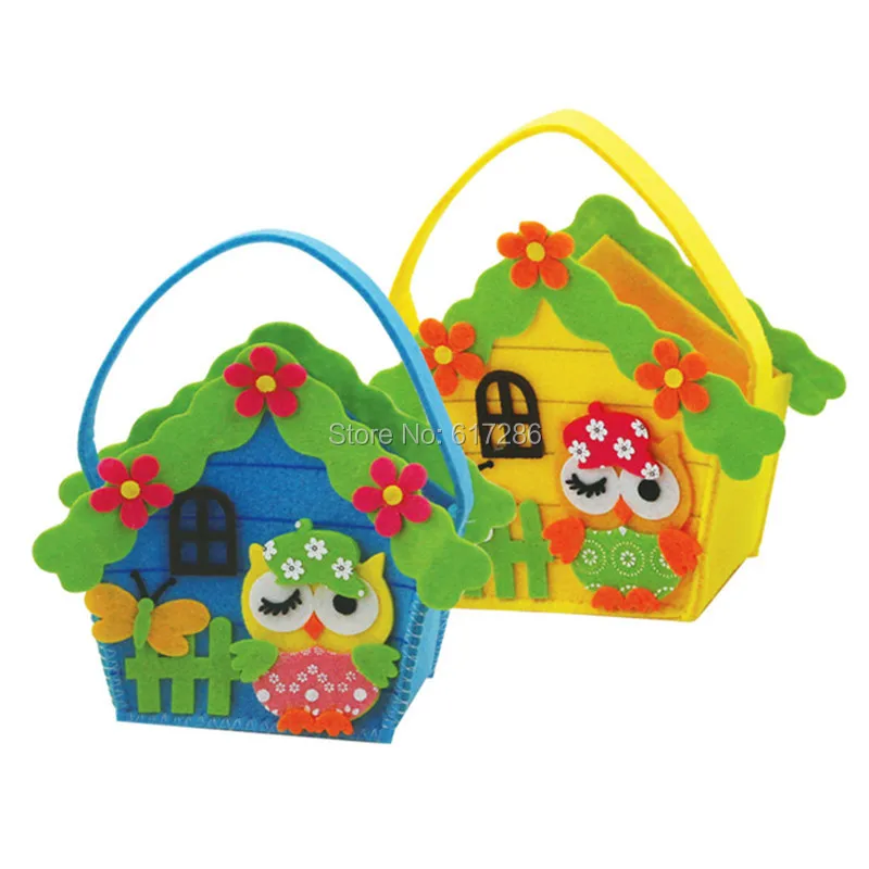 2pcs/lot Cute Felt Bag Spring&Easter Party Decoration Easter Egg Hunt Gift Bag for Children