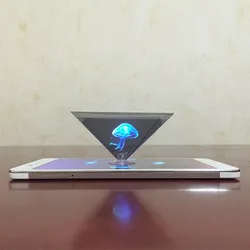 Dropshipping 3D Hologram Pyramid Display Projector Video Stand Universal For Smart Mobile Phone стойка для микрофона proyectores