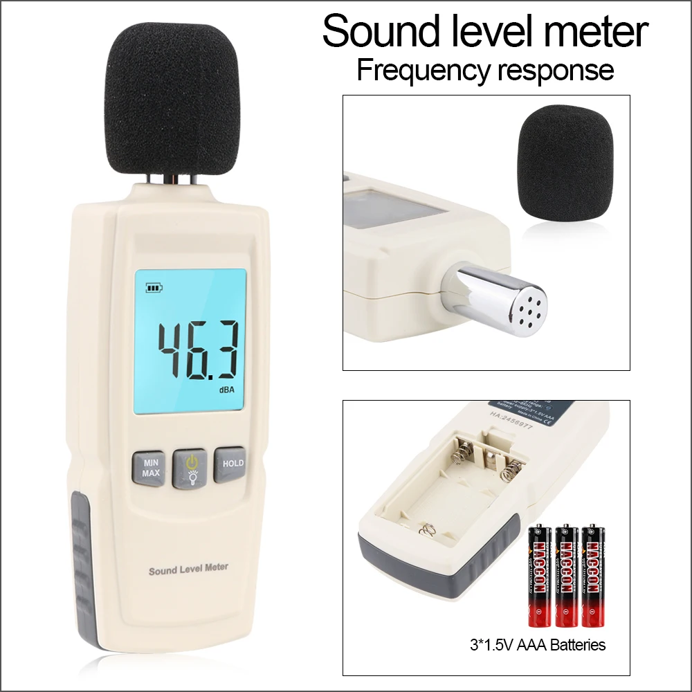 RZ Sound Level Meters Digital Sound Level Meter Sonometros Noise Audio Leve Meter 30-130dB Decibels Tester GM1352 Sound Meter